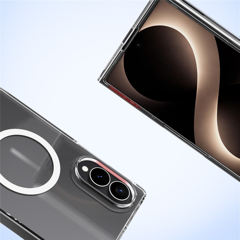 ABEEL for Samsung Galaxy Z Fold8 Magnetic Case Clear PC Anti Scratch Phone Cover