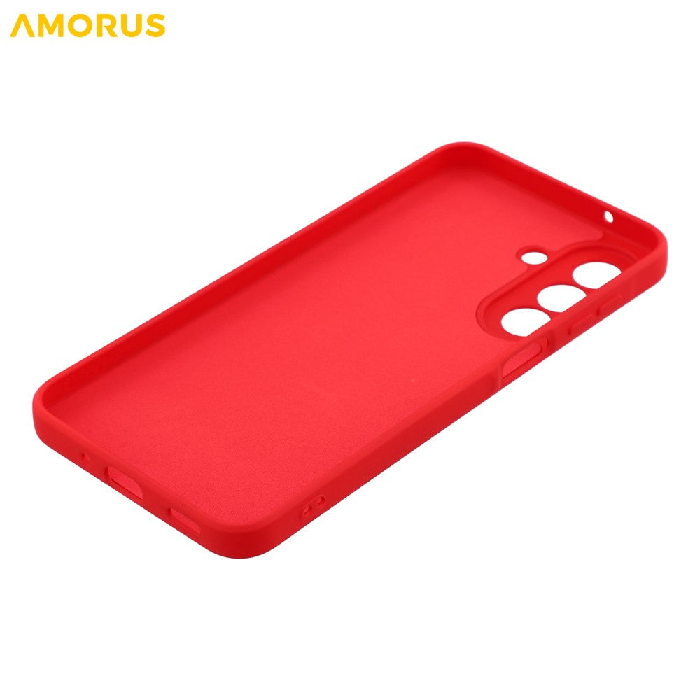 AMORUS For Samsung Galaxy A27 5G Case Precise Cutouts TPU Fiber Lining Shockproof Phone Cover