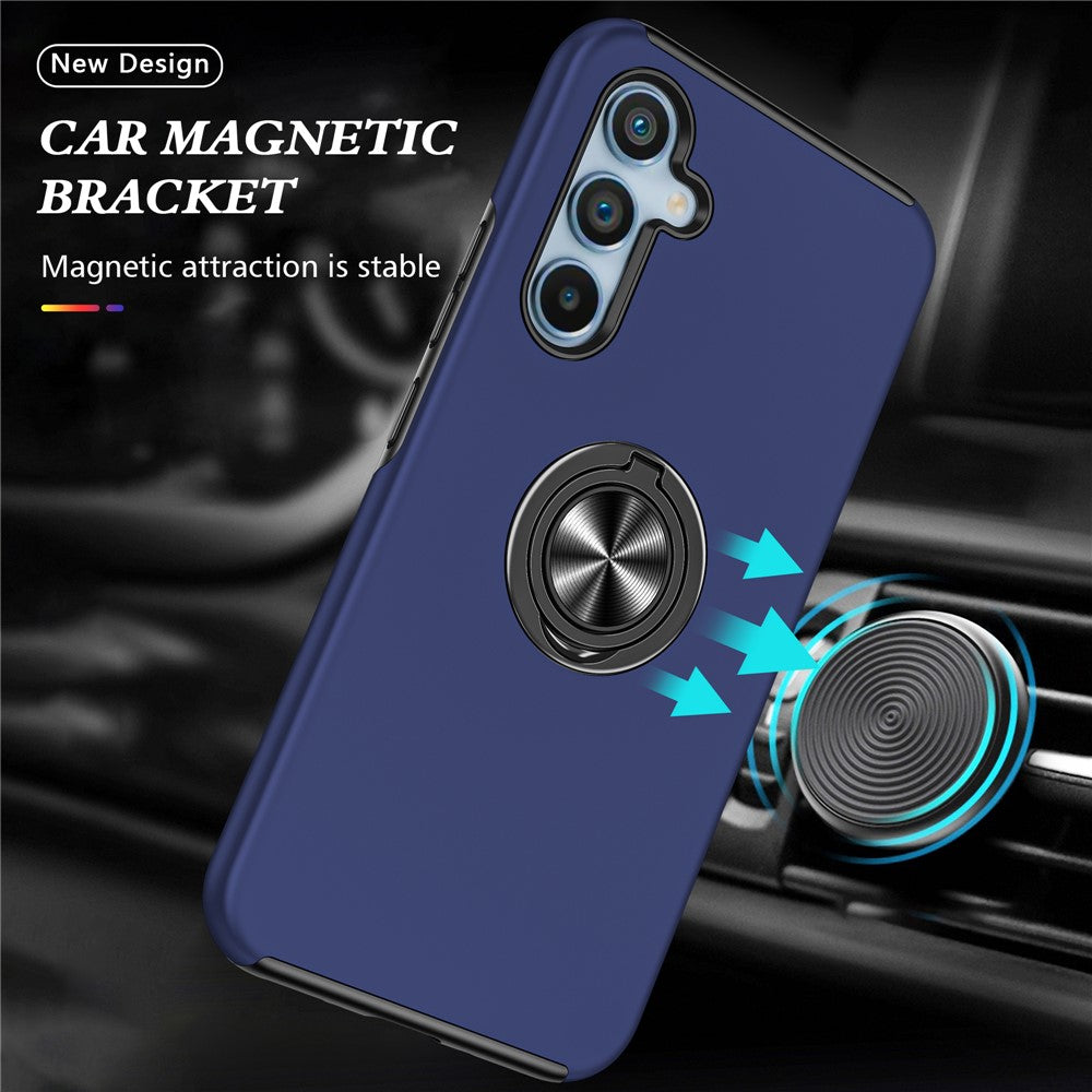 For Samsung Galaxy A37 5G Case PC + TPU Phone Cover with Rotatable Ring Holder
