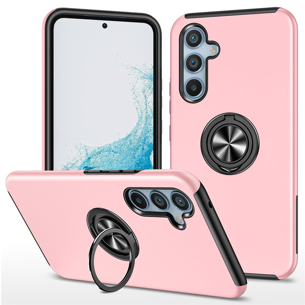 For Samsung Galaxy A37 5G Case PC + TPU Phone Cover with Rotatable Ring Holder
