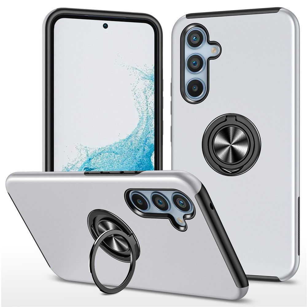 For Samsung Galaxy A37 5G Case PC + TPU Phone Cover with Rotatable Ring Holder