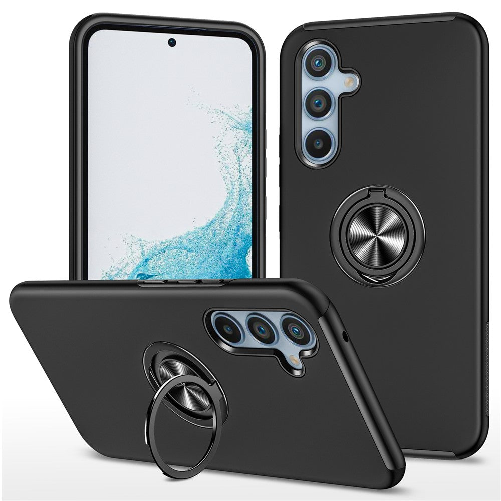 For Samsung Galaxy A57 5G Case PC + TPU Phone Cover with Rotatable Ring Holder