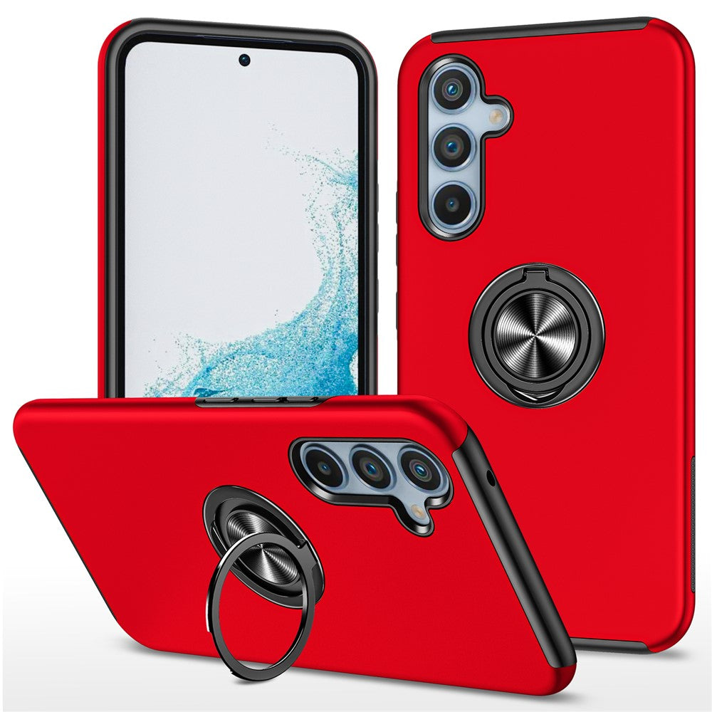 For Samsung Galaxy A57 5G Case PC + TPU Phone Cover with Rotatable Ring Holder