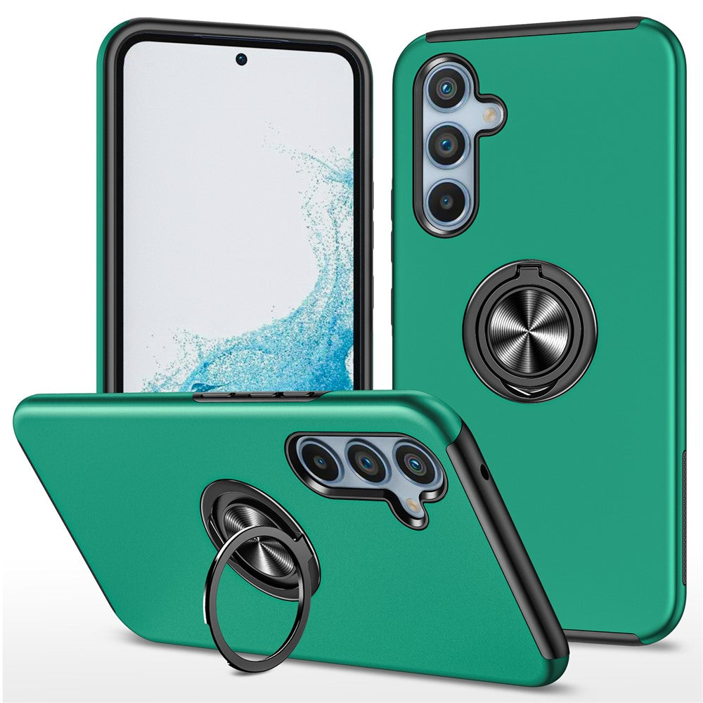 For Samsung Galaxy A57 5G Case PC + TPU Phone Cover with Rotatable Ring Holder