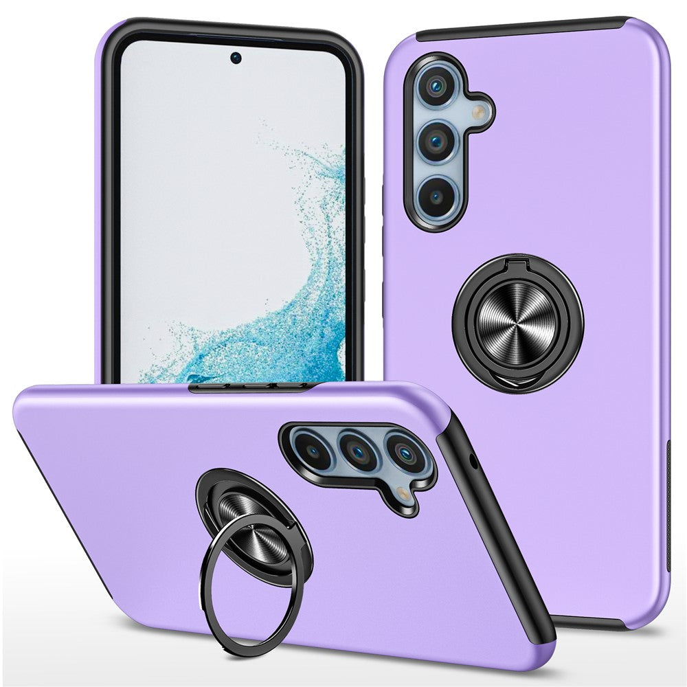 For Samsung Galaxy A57 5G Case PC + TPU Phone Cover with Rotatable Ring Holder