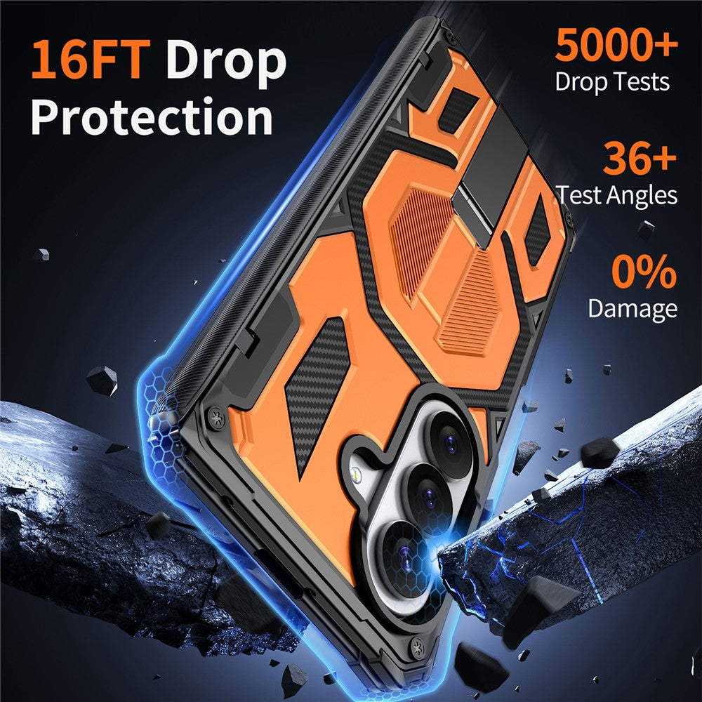 For Samsung Galaxy Z Fold8 Ultra / Z Fold7 5G Case Kickstand Hinge Protection Rugged PC + TPU Phone Cover