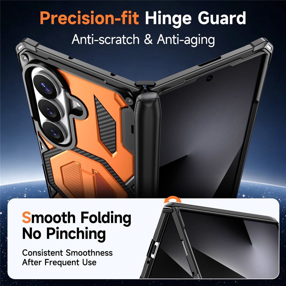 For Samsung Galaxy Z Fold8 Ultra / Z Fold7 5G Case Kickstand Hinge Protection Rugged PC + TPU Phone Cover