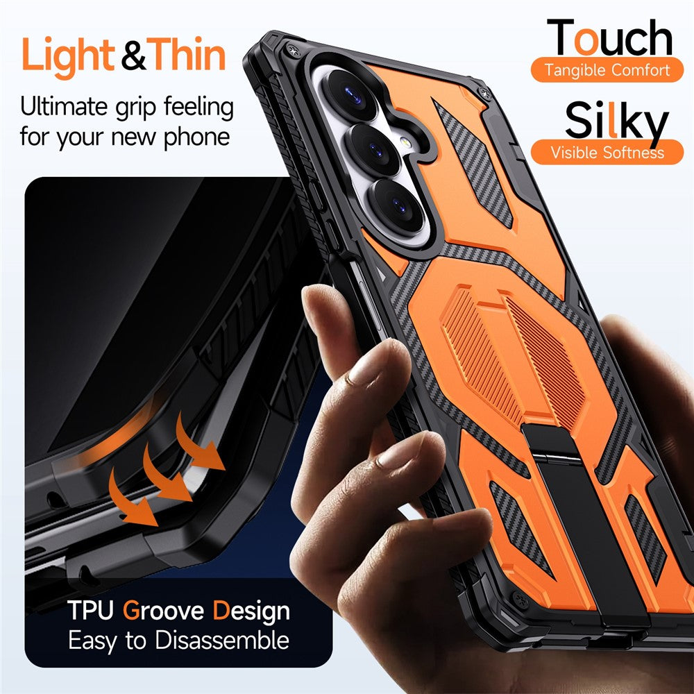 For Samsung Galaxy Z Fold8 Ultra / Z Fold7 5G Case Kickstand Hinge Protection Rugged PC + TPU Phone Cover