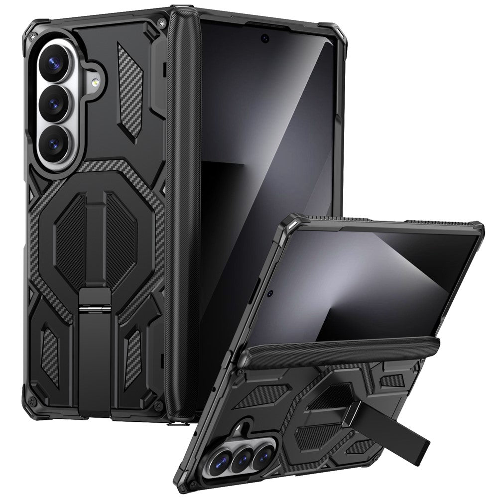 For Samsung Galaxy Z Fold8 Ultra / Z Fold7 5G Case Kickstand Hinge Protection Rugged PC + TPU Phone Cover