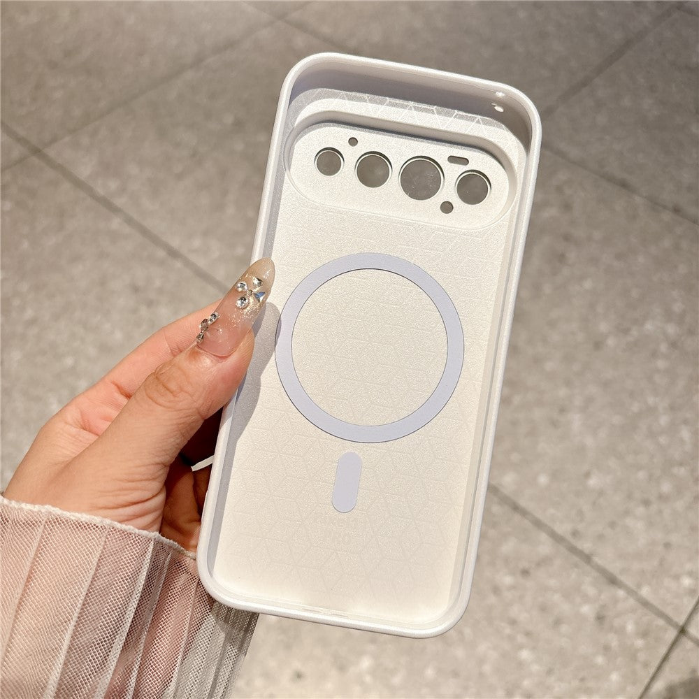 For Google Pixel 11 Pro Magnetic Case Litchi Texture Leather + PC + TPU Shockproof Phone Cover with Tempered Glass Screen Protector