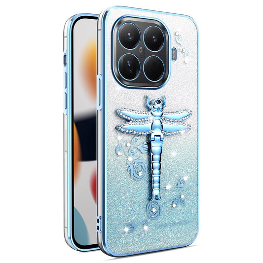 Xiaomi 17T – Handyhülle aus TPU, mit Ständer, mit Glitzer, mit Blumenmotiv