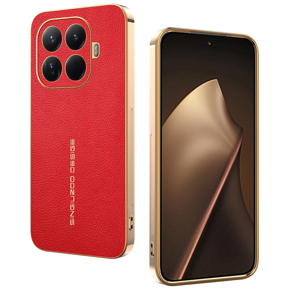 Xiaomi 17T – Handyhülle aus PU-Leder und TPU, mit Litschi-Textur