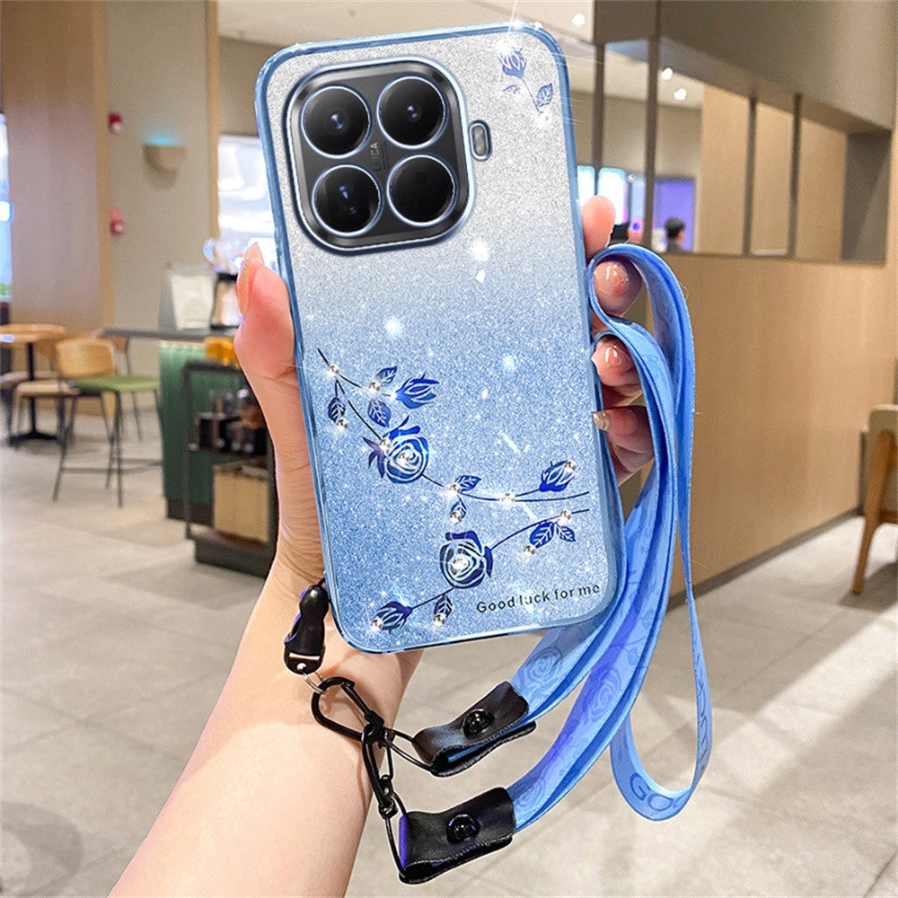 Xiaomi 17T Pro – Handyhülle aus TPU, mit Blumenmotiv, mit Trageband