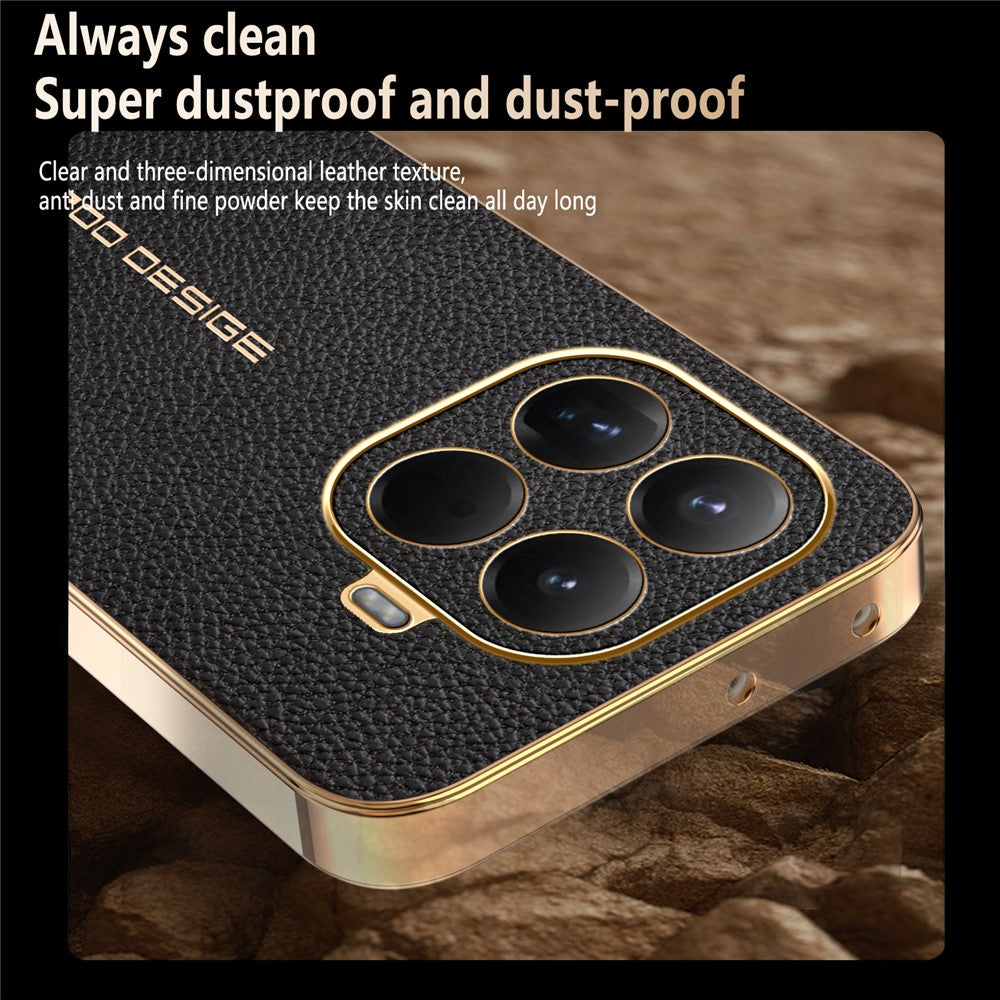 Xiaomi 17T Pro – Handyhülle aus PU-Leder und TPU, mit Litschi-Textur