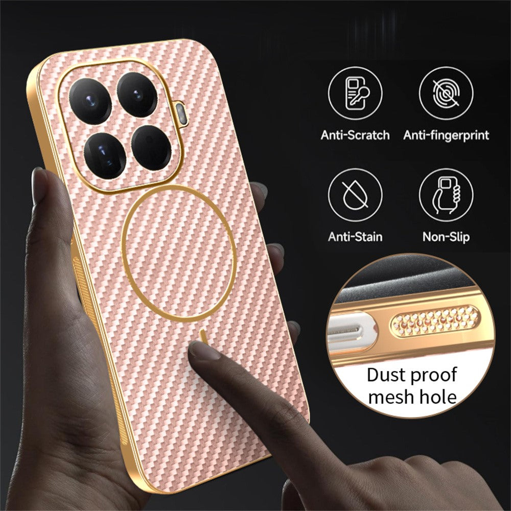 Xiaomi 17T Pro – Magnetische Handyhülle aus TPU, in Carbonfaser-Optik