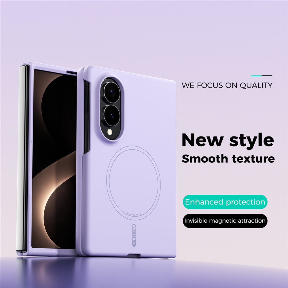 ABEEL Magnetic Case For Samsung Galaxy Z Fold8 Skin Touch Liquid Silicone Phone Back Cover