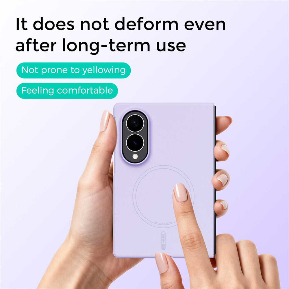 ABEEL Magnetic Case For Samsung Galaxy Z Fold8 Skin Touch Liquid Silicone Phone Back Cover
