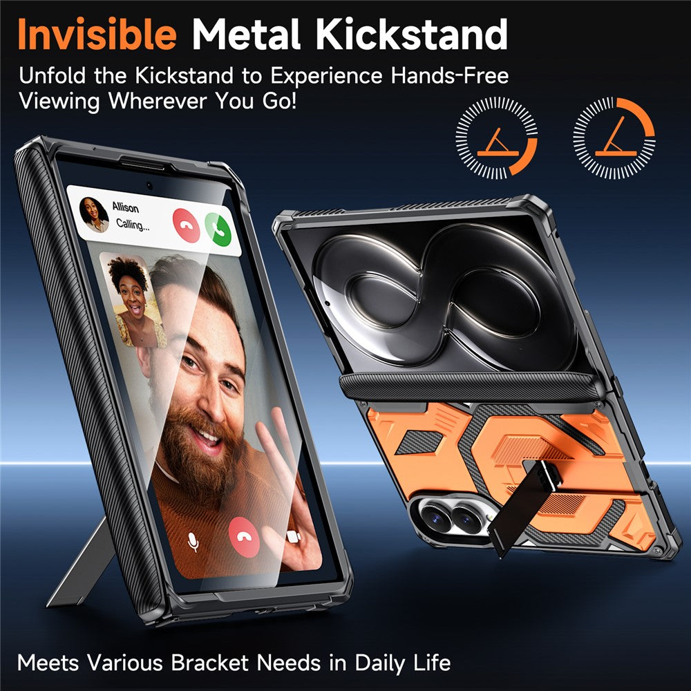 For Samsung Galaxy Z Fold8 Case Kickstand Hinge Protection Rugged PC + TPU Phone Cover