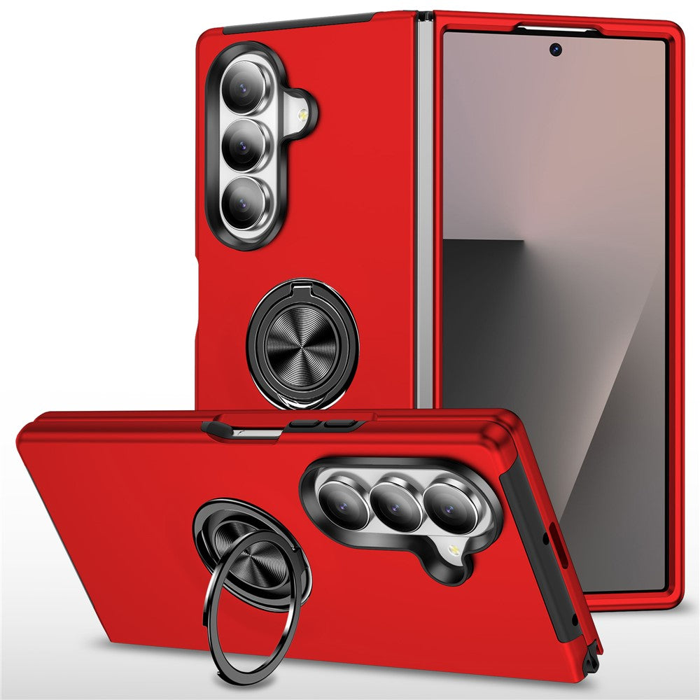 For Samsung Galaxy Z Fold8 Ultra Case PC + TPU Phone Cover with Rotatable Ring Holder