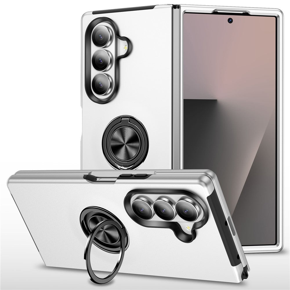 For Samsung Galaxy Z Fold8 Ultra Case PC + TPU Phone Cover with Rotatable Ring Holder