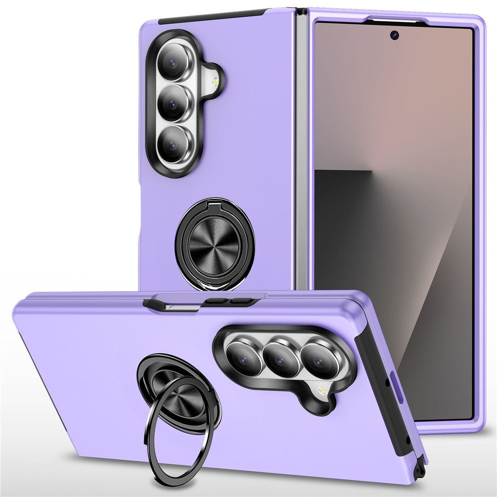 For Samsung Galaxy Z Fold8 Ultra Case PC + TPU Phone Cover with Rotatable Ring Holder