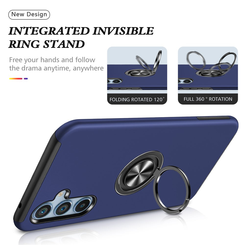 For Samsung Galaxy S26 FE Case PC + TPU Phone Cover with Rotatable Ring Holder
