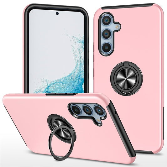 Galaxy S26 FE Handyhülle – Gehäuse PC + TPU- mit drehbarem Ringhalter