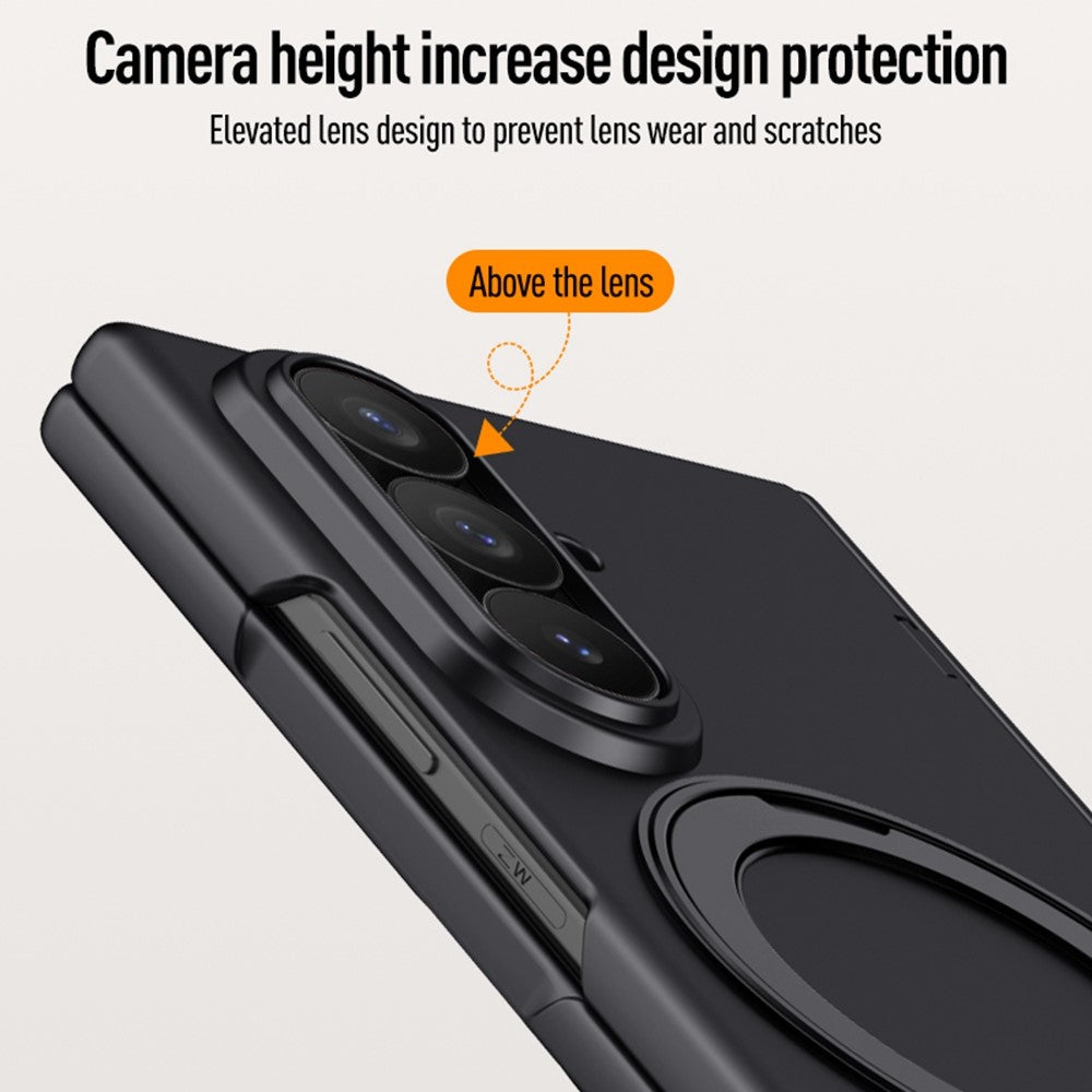 For Samsung Galaxy Z Fold8 Ultra Case Kickstand Skin Touch PC Phone Cover Built-In Screen Protector