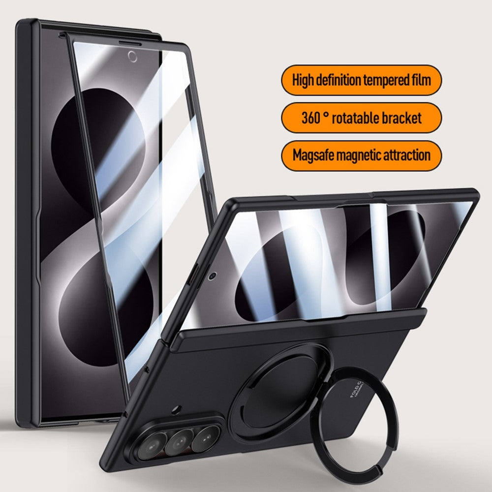 For Samsung Galaxy Z Fold8 Ultra Case Kickstand Skin Touch PC Phone Cover Built-In Screen Protector