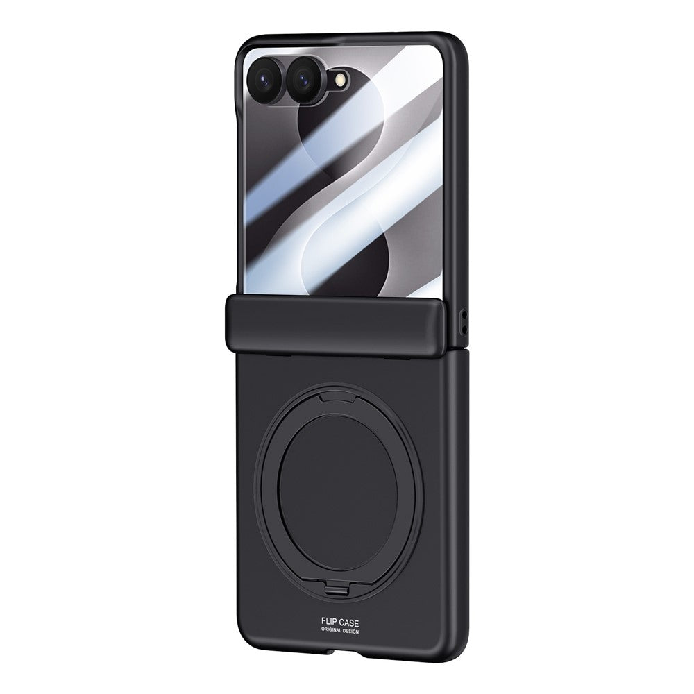 For Samsung Galaxy Z Flip8 Case Kickstand Skin Touch PC Phone Cover Built-In Screen Protector