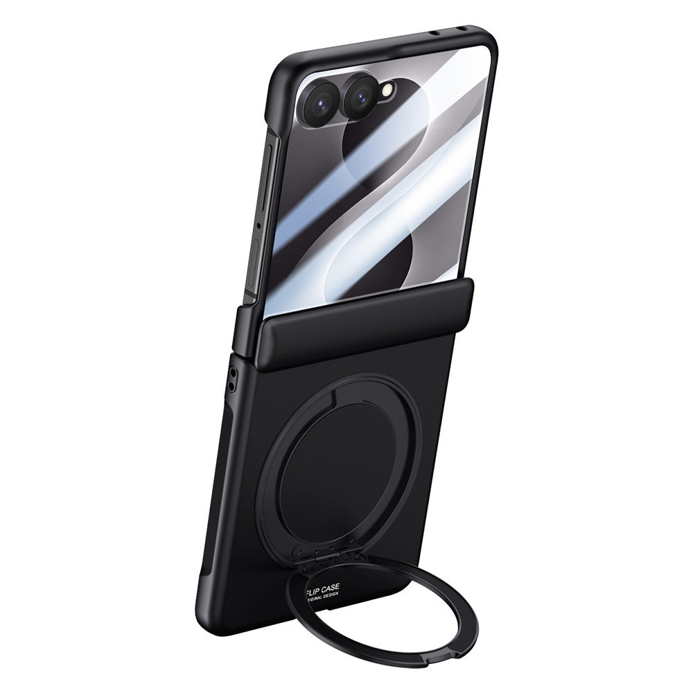 For Samsung Galaxy Z Flip8 Case Kickstand Skin Touch PC Phone Cover Built-In Screen Protector