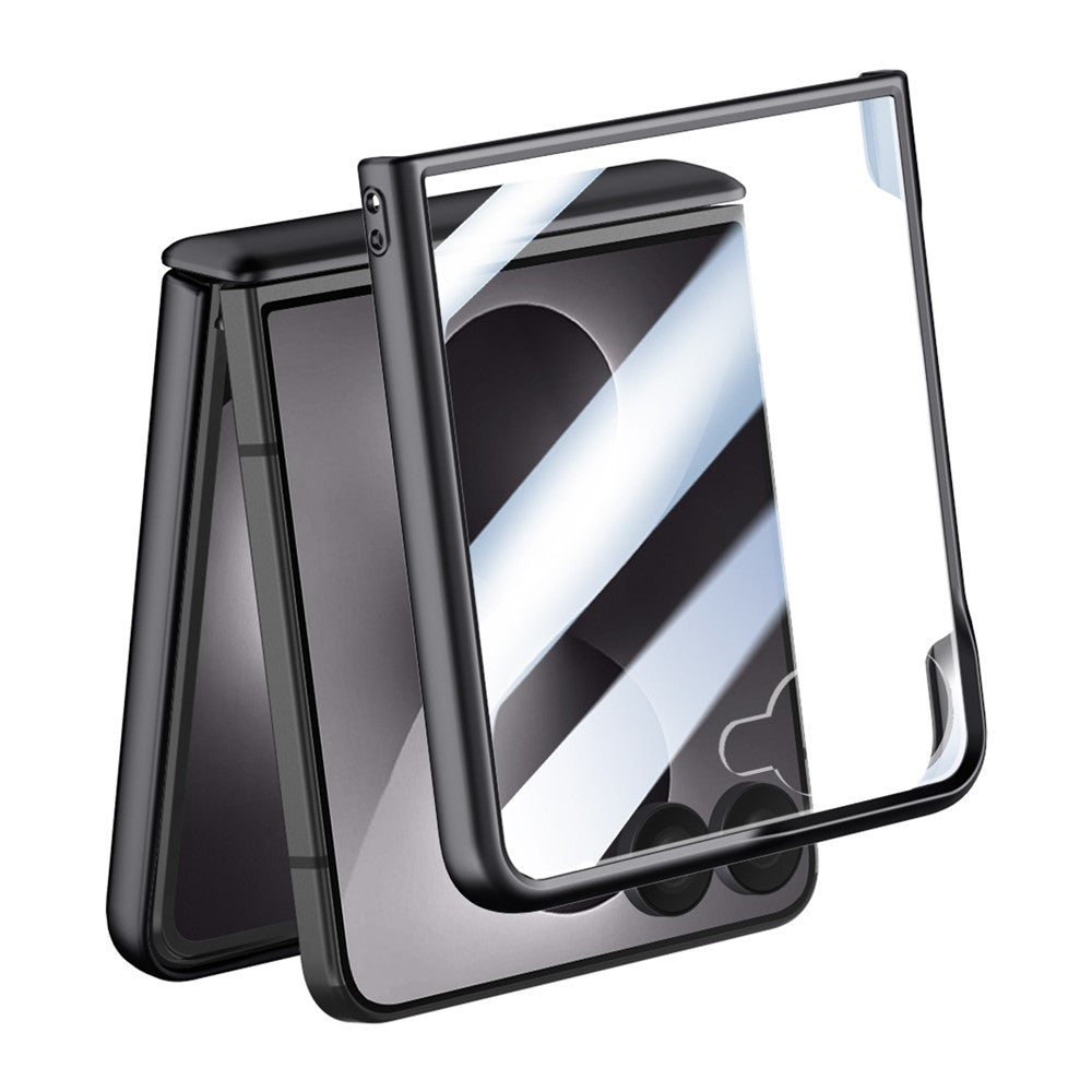 For Samsung Galaxy Z Flip8 Case Kickstand Skin Touch PC Phone Cover Built-In Screen Protector