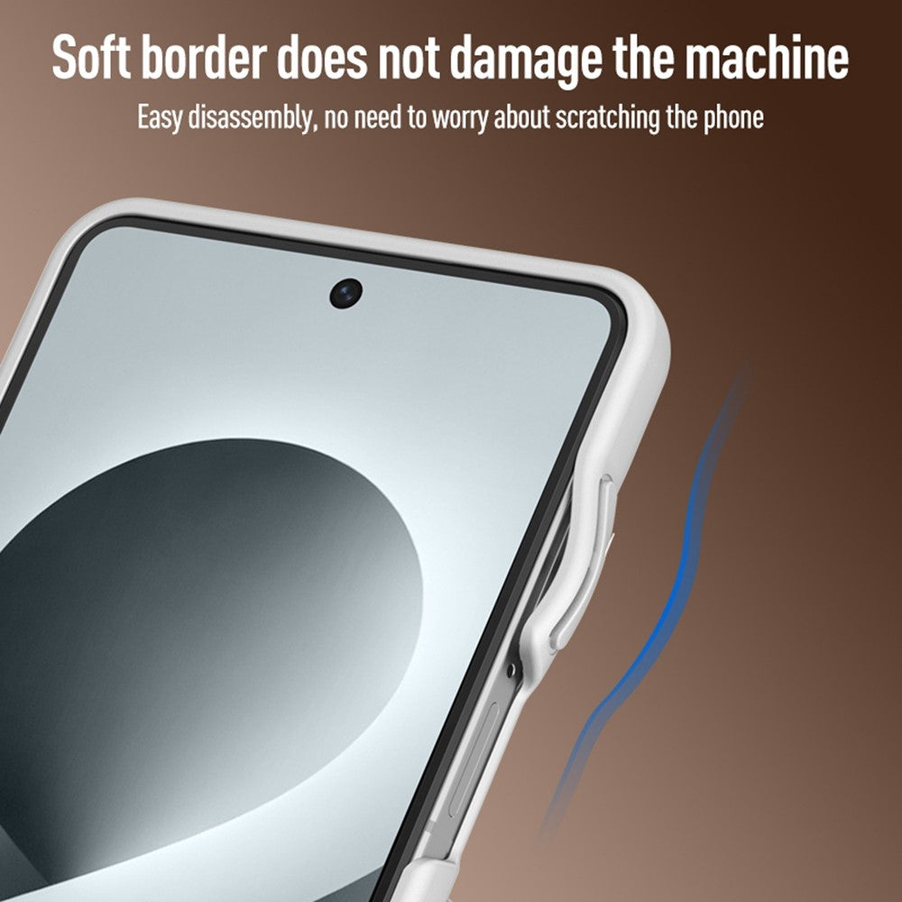 For Samsung Galaxy Z Flip8 Case Magnetic Kickstand PC + TPU Matte Phone Cover with Tempered Glass Screen Protector