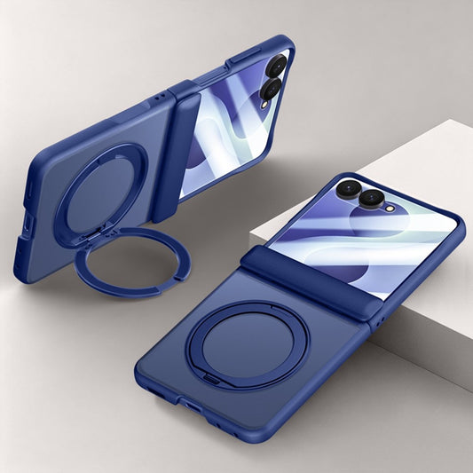 Galaxy Z Flip8 – Magnetische Handyhülle aus Kunststoff und gehärtetem Glas, mit Ständer, mit Displayschutz