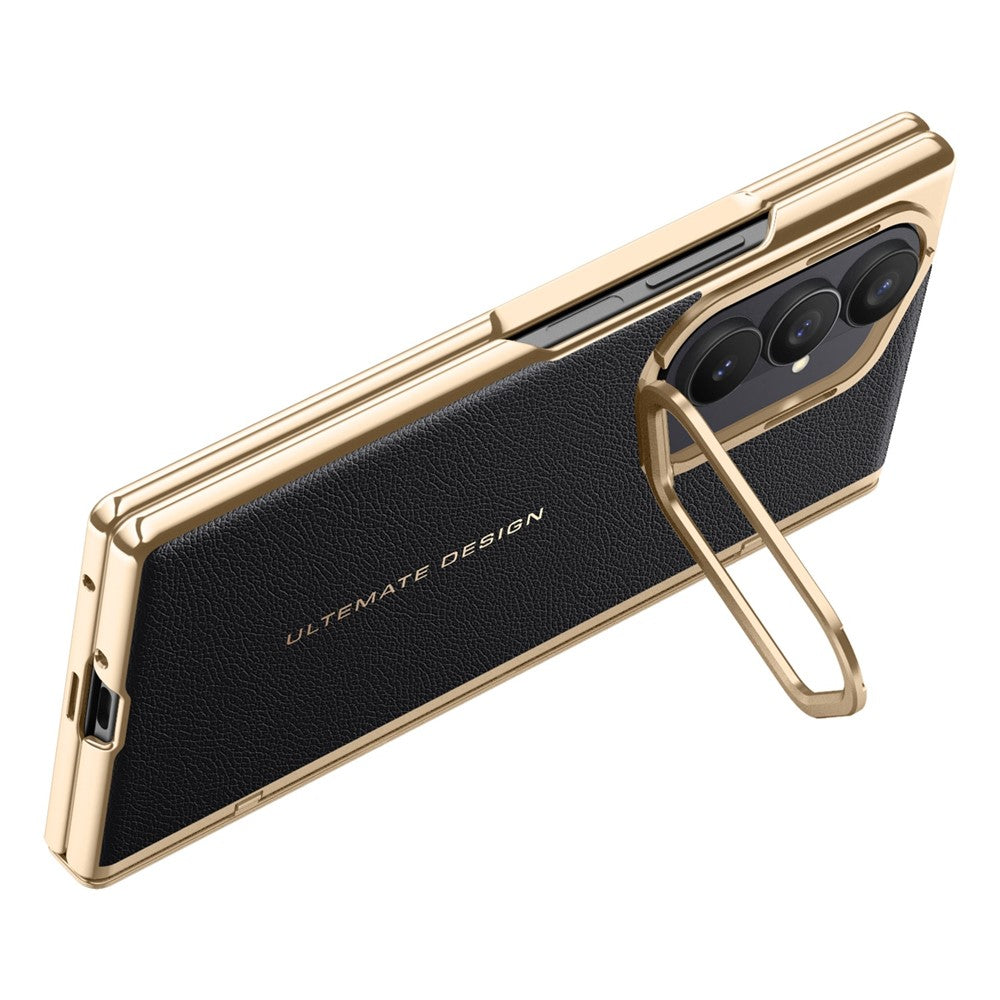 For Samsung Galaxy Z Fold8 Ultra Case with Tempered Glass Screen Protector Lens Kickstand Electroplated Phone Cover