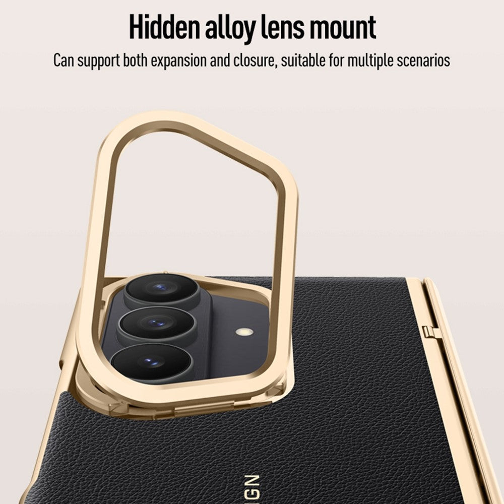 For Samsung Galaxy Z Fold8 Ultra Case with Tempered Glass Screen Protector Lens Kickstand Electroplated Phone Cover