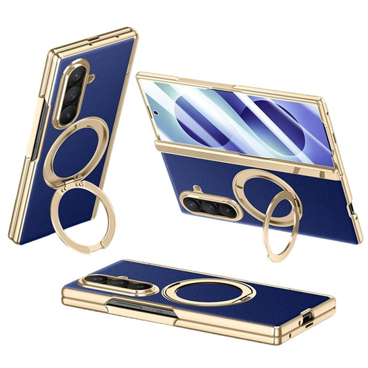 Galaxy Z Fold8 Ultra – Magnetische Handyhülle aus Acryl, Kunststoff, PU-Leder und gehärtetem Glas, mit Ständer, mit Displayschutz