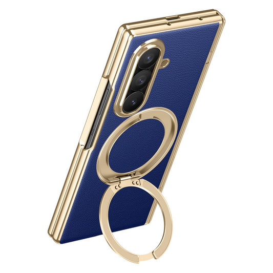 Galaxy Z Fold8 Ultra – Magnetische Handyhülle aus Acryl, Kunststoff, PU-Leder und gehärtetem Glas, mit Ständer, mit Displayschutz