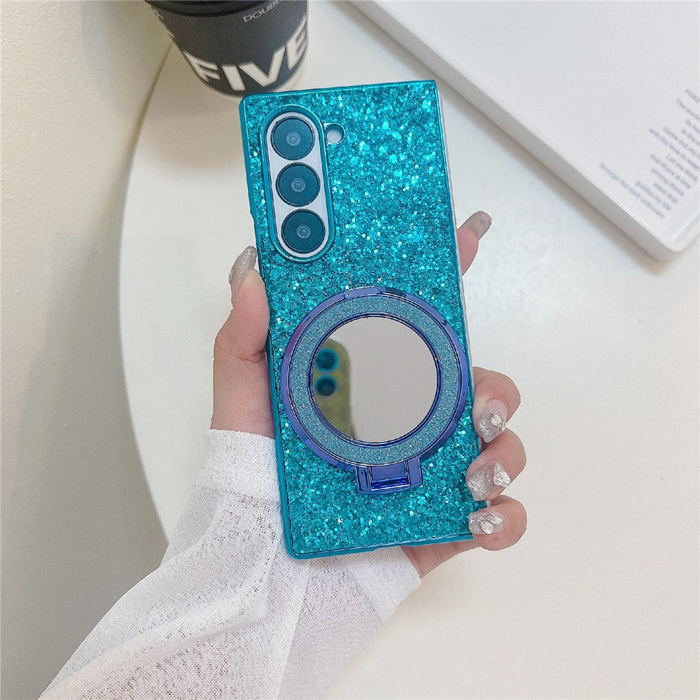 For Samsung Galaxy Z Fold8 Ultra Case Kickstand TPU+PC Phone Cover with Mirror
