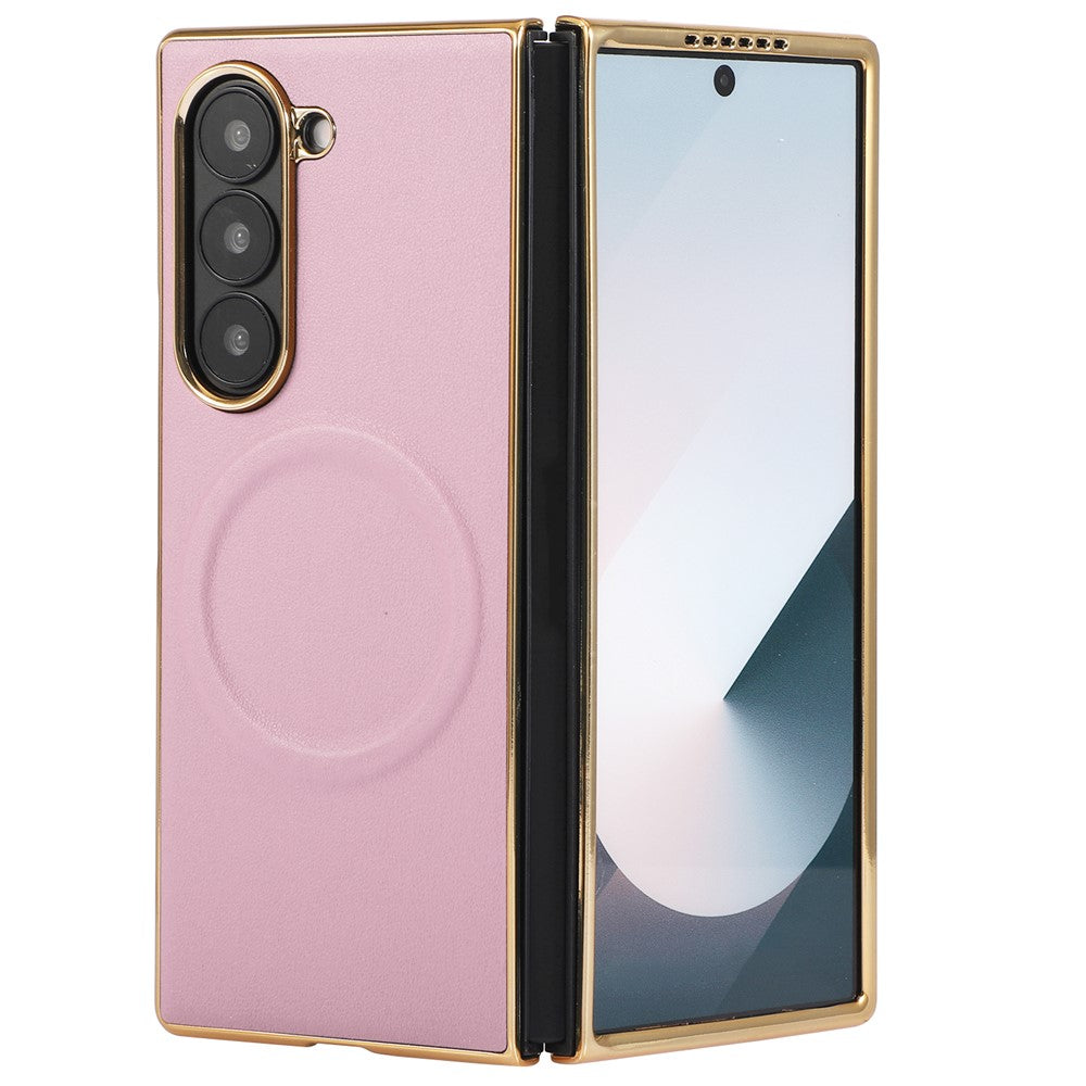 For Samsung Galaxy Z Fold8 Ultra Magnetic Case Nappa Texture PU + TPU + PC Phone Back Cover