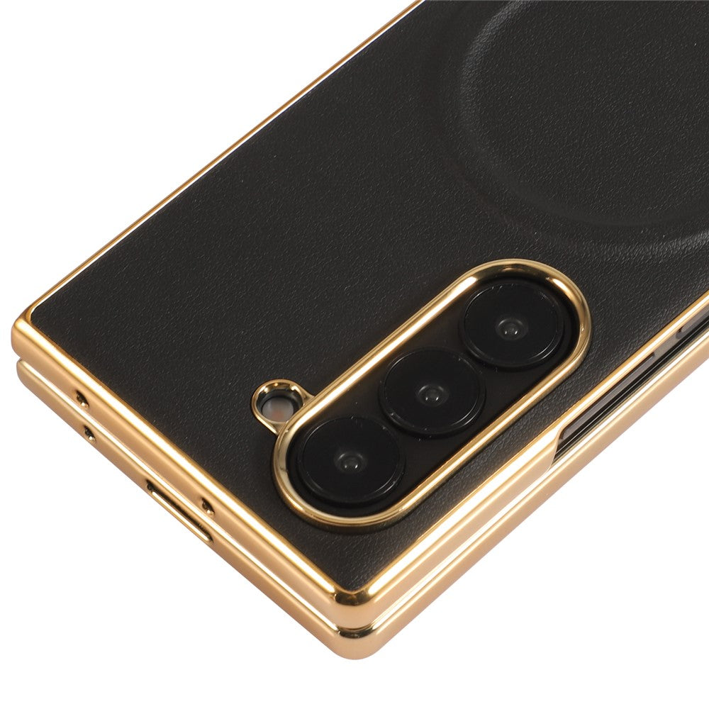 For Samsung Galaxy Z Fold8 Ultra Magnetic Case Nappa Texture PU + TPU + PC Phone Back Cover