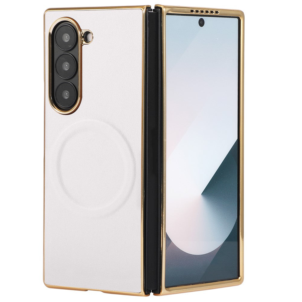 For Samsung Galaxy Z Fold8 Ultra Magnetic Case Nappa Texture PU + TPU + PC Phone Back Cover