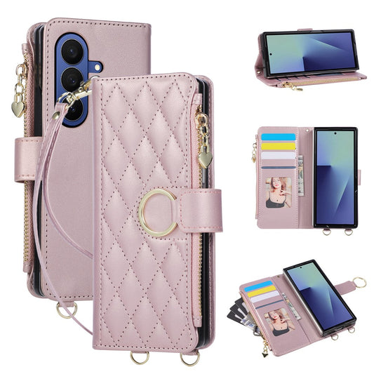 Galaxy Z Fold8 Ultra – Wallet-Handyhülle aus PU-Leder und TPU, mit Ständer, mit Handschlaufe