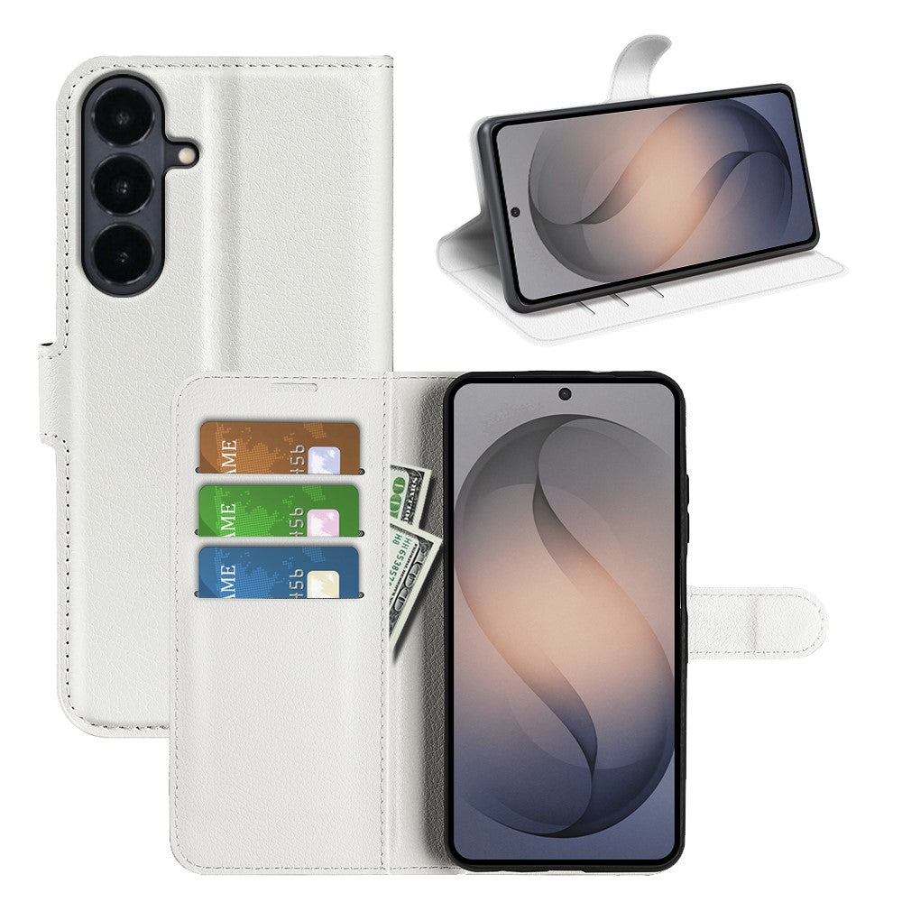 For Samsung Galaxy S26 FE Case Wallet Stand Litchi Texture Shockproof Leather Phone Cover