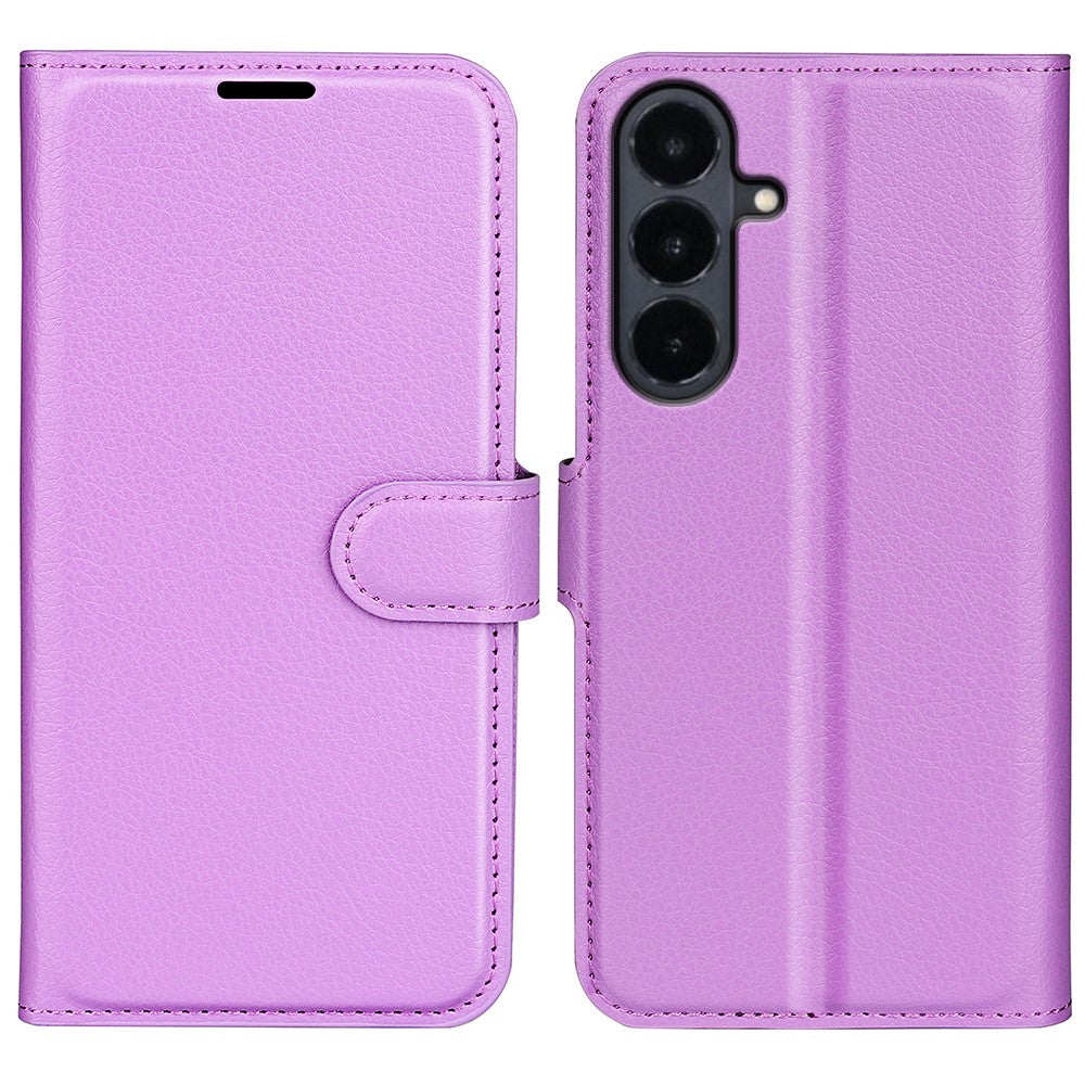 For Samsung Galaxy S26 FE Case Wallet Stand Litchi Texture Shockproof Leather Phone Cover