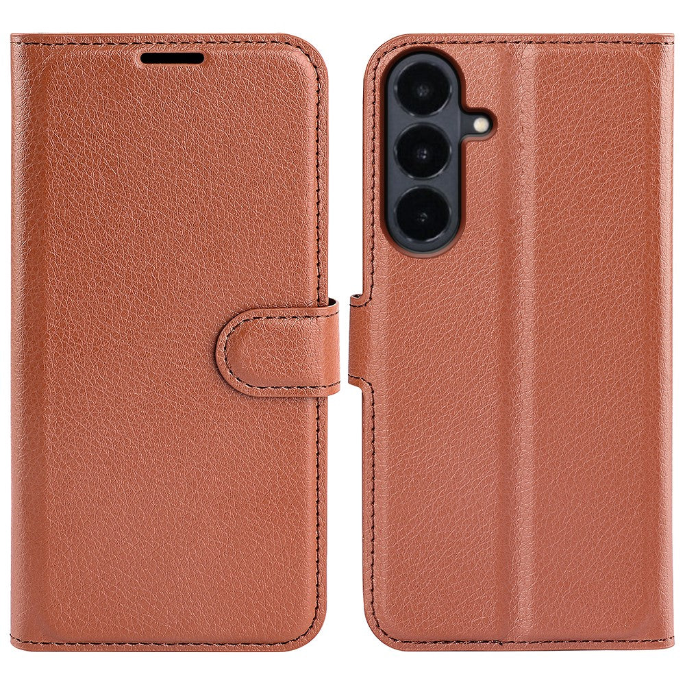 For Samsung Galaxy S26 FE Case Wallet Stand Litchi Texture Shockproof Leather Phone Cover