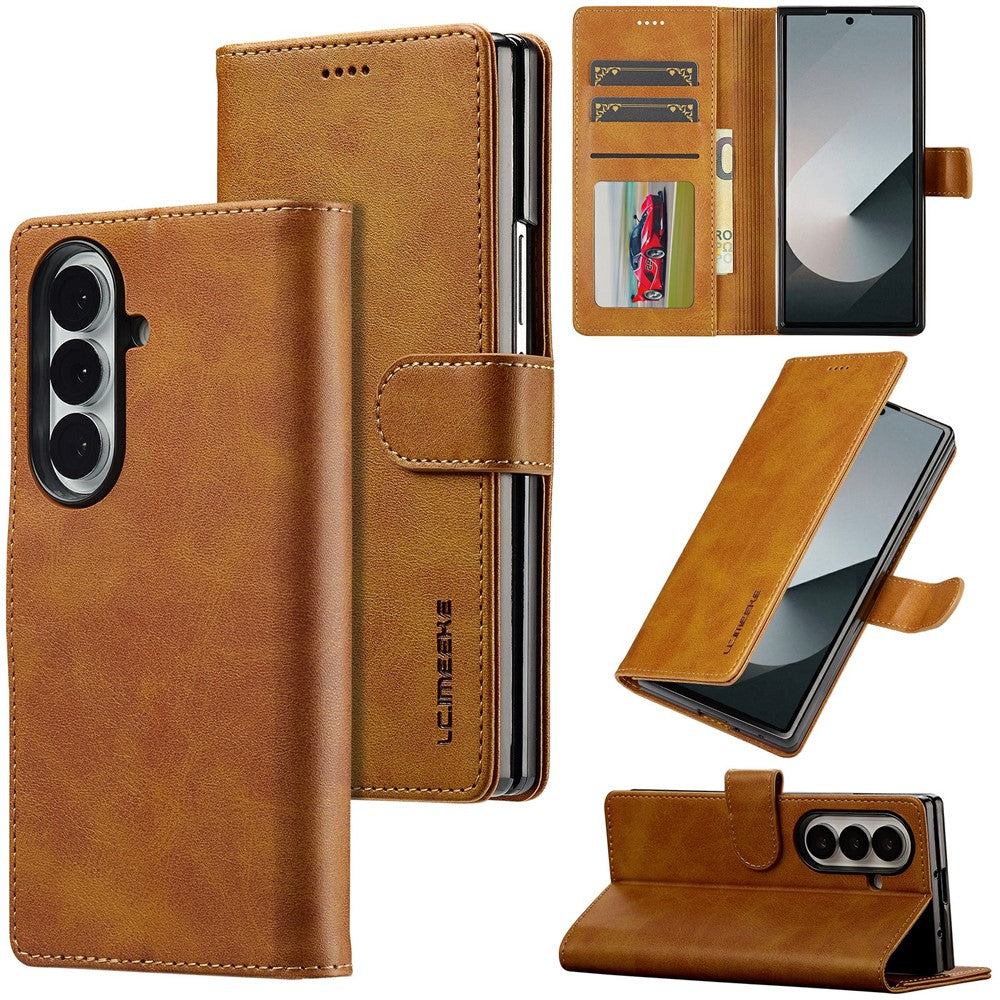 LC.IMEEKE for Samsung Galaxy Z Fold8 Ultra Case Wallet Calf Texture Leather Phone Cover