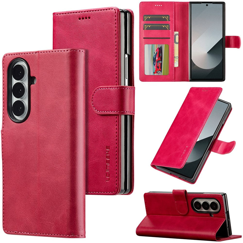 LC.IMEEKE for Samsung Galaxy Z Fold8 Ultra Case Wallet Calf Texture Leather Phone Cover