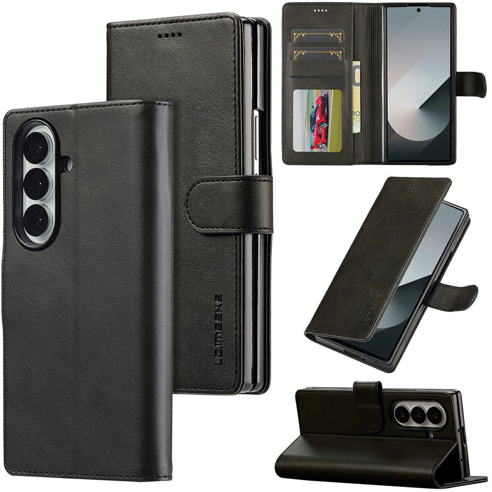LC.IMEEKE for Samsung Galaxy Z Fold8 Ultra Case Wallet Calf Texture Leather Phone Cover