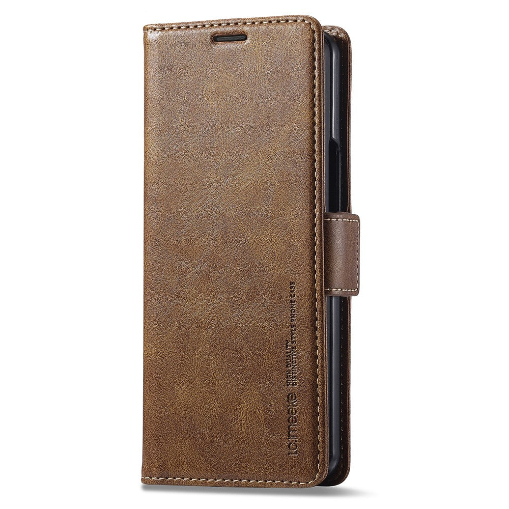 LC.IMEEKE For Samsung Galaxy Z Fold8 Ultra Leather Case RFID Blocking Card Slots Phone Cover